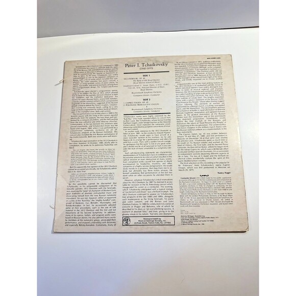 Tchaikovsky 1812 Overture Op 49 Caprice Italien Op 45 Vinyl Record MHS 4503 - Picture 2 of 7